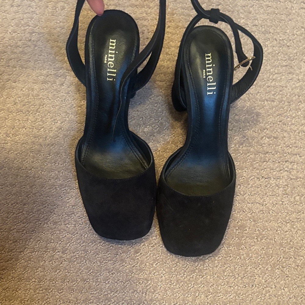 Minelli Black Heeled Sandals